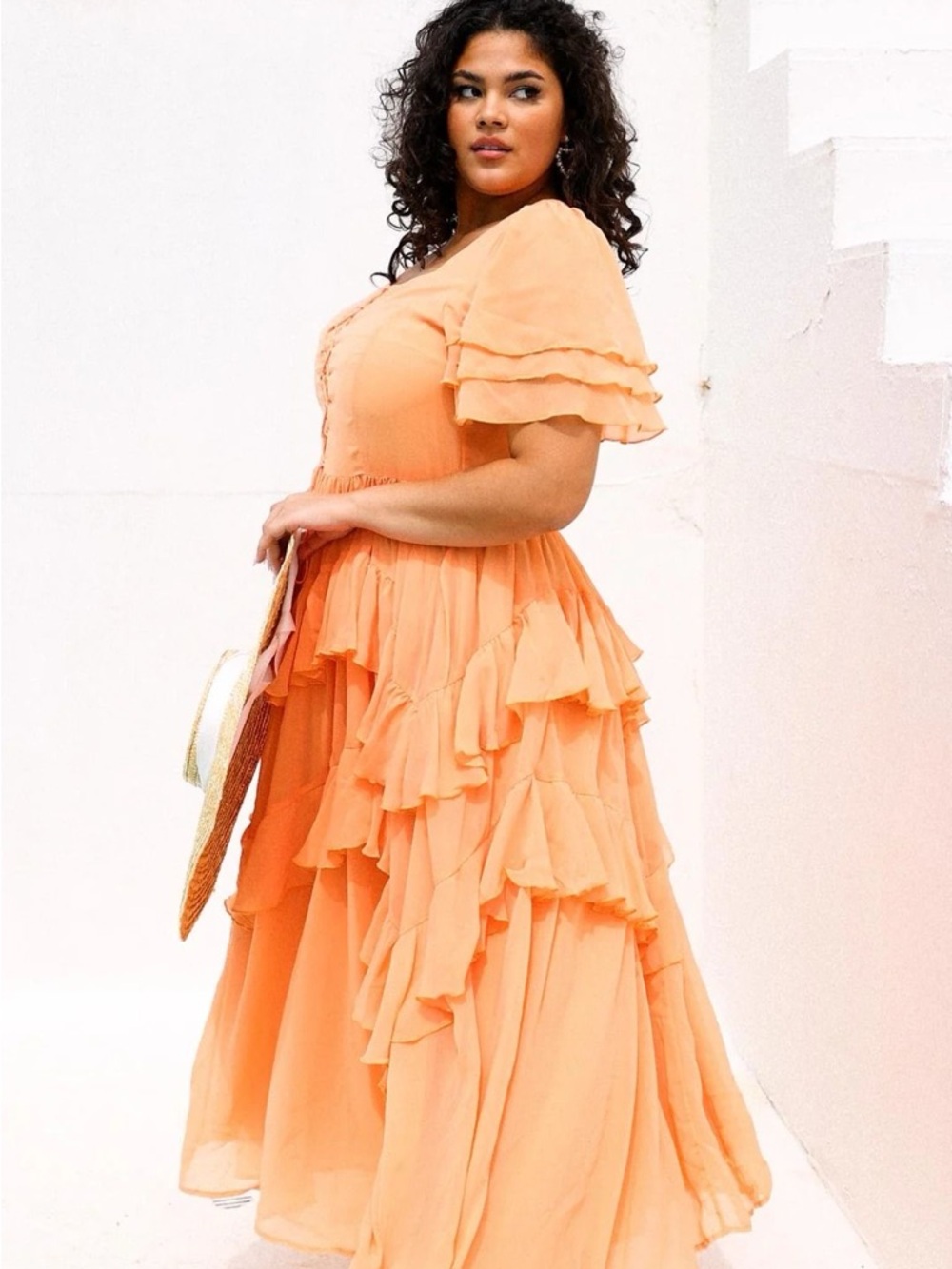 NWT Ivy City Co Apricot Solana Maxi Dress